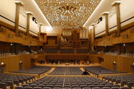 Example of arrangement of random lattices (Kyoto Concert Hall, Kyoto, JAPAN)