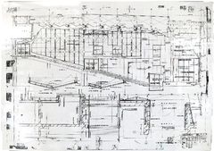 建築見学会で展示されていたホール断面図