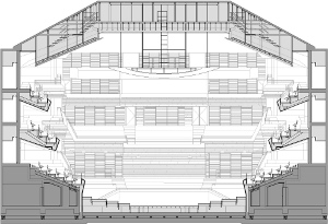 ホール横断面